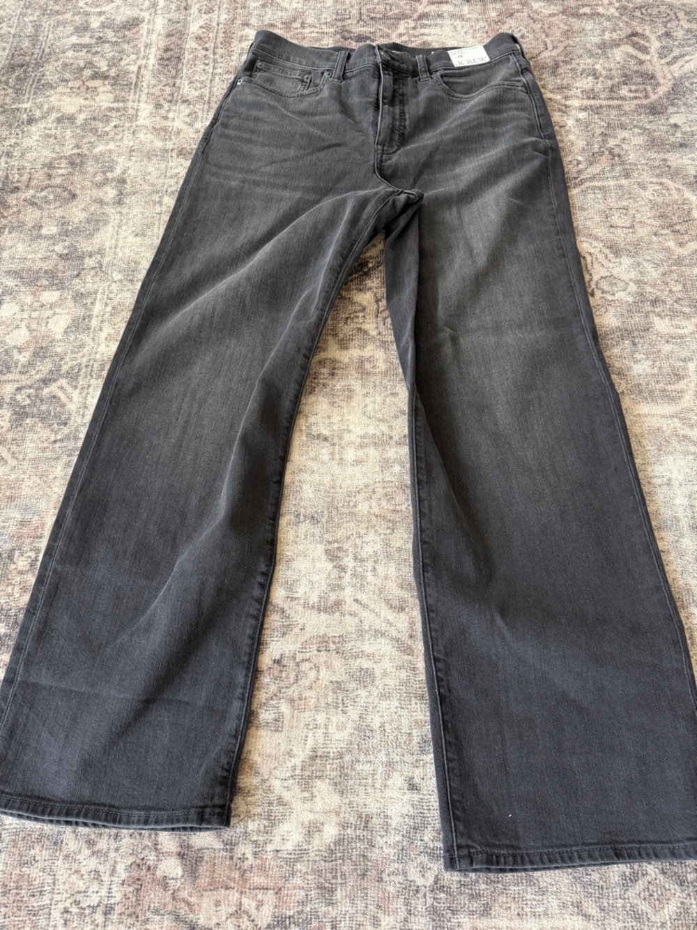 Black Denim Full-length slim-wide jean. J Crew.
